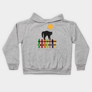 Cat on the fence Kids Hoodie